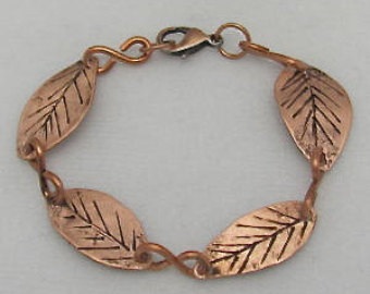 Unique Copper Leaf Bracelets