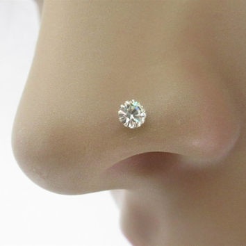 Diamond Silver Nose Pin