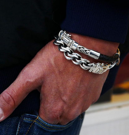 Discover more than 87 silver designer bracelets for men latest - in ...