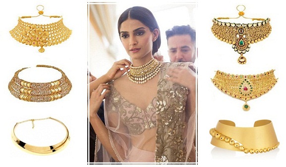25 Indian Gold Choker Necklace Designs | Styles At Life