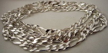 925 Sterling Silver Figaro Chains for Mens