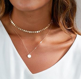 Perfectly Layered Gold Choker Necklace