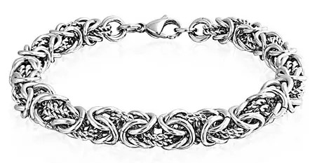 Das Micro Jewellery Fancy Gents Silver Bracelet