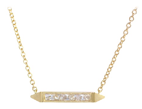 Long Gold Chain with Bar Pendant