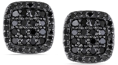 Black Diamond Earrings Stud for Men