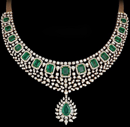 Designer Coral Diamond Necklace Design