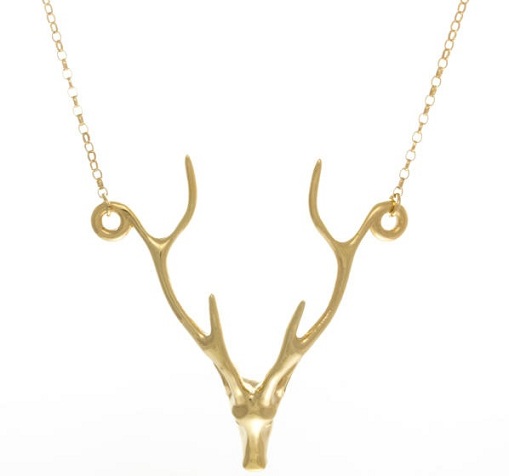 Deer Shaped Gold Designer Necklace
