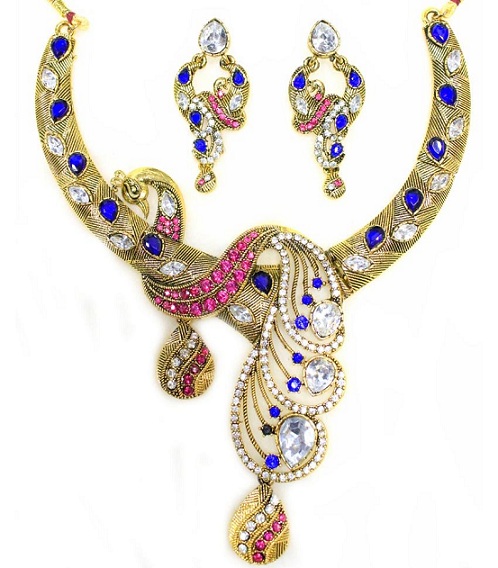 Designer Peacock Shaped Necklace
