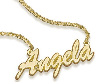 Gold Necklace with Name