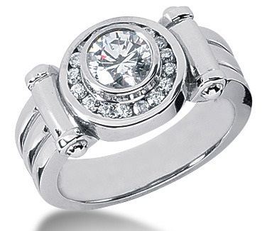 The Halo Solitaire Ring for Wedding