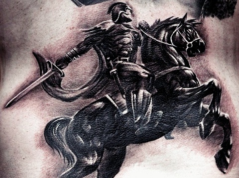Incredible Warrior Tattoo Design