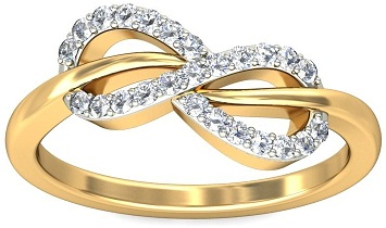 Infinite Diamond Ring in Gold
