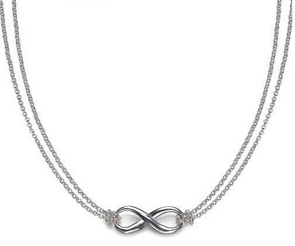 Long Chain with Infinity Pendant in Silver