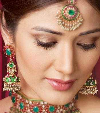 Indian Gold Meenakari Earrings for Bridal