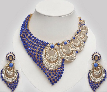 Ocean Blue Pearl Necklace for Bride