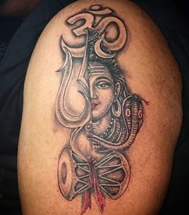 Om with Shiva Tattoo