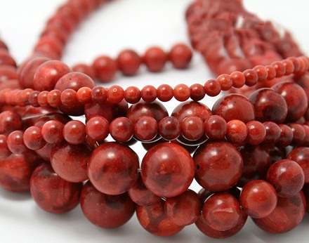 Red Coral Beaded Necklaces