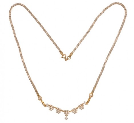 Simple Diamond Necklaces for Women