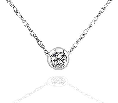Solitaire Long Chain with Diamond Pendant