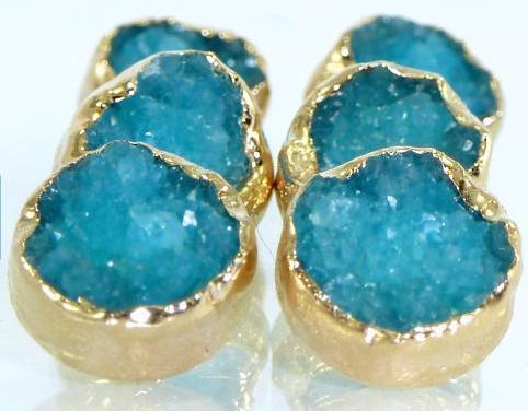 Under Water Blue Stone Stud Earrings
