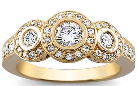 Three Diamond Ring for Engagement