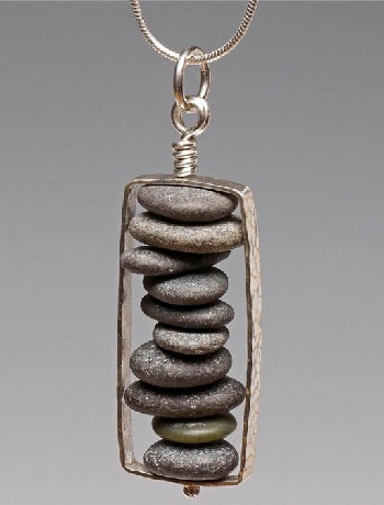 The Multiple Layered Pebbles in The Pendant