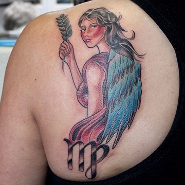 Virgo Angel Tattoo
