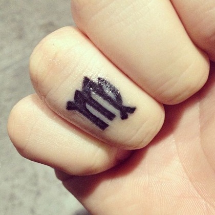 Virgo Finger Tattoo