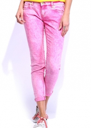 Ankle Length Pink Jeans