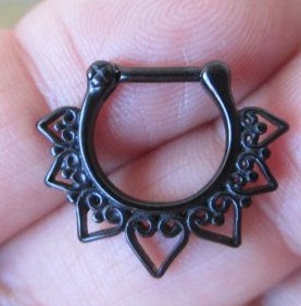 Black Metal Nose Ring