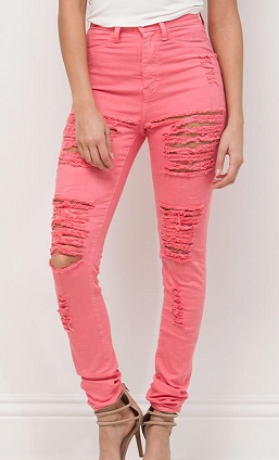 Boyfriend Style Pink Jeans