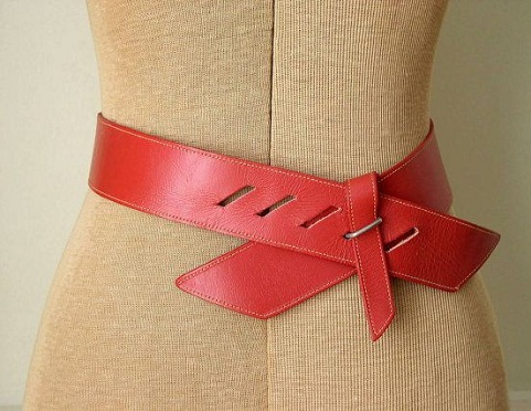 Simple Criss Cross Red Belt