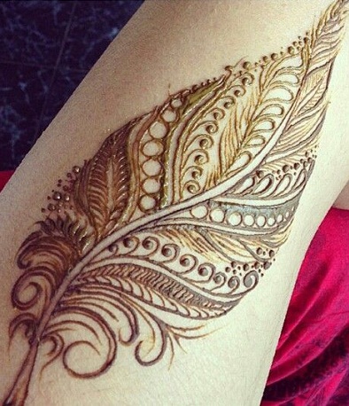 feather-mehndi-arms-for-design