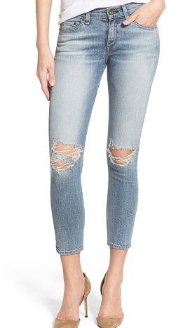 Fashionable Fitted Ladies Cropped Jeans