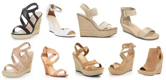 Types of wedges shoes
