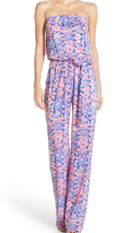 Lilly Print Ladies Evening  Jumpsuits