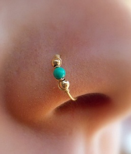 Simple Nose Stud Ring for Girls