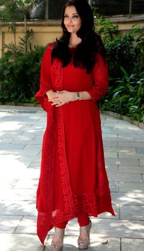 Self Embroidered Churidar Suit