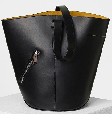 Black Bucket Biker Shoulder Bag by Celine