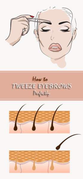 tweeze eyebrows