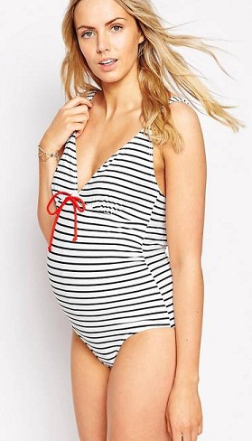 Mama Licious - Maternity Stripe Swimsuit
