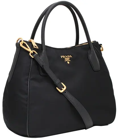 Polyurethane Plain Prada Handbags Size H10 Inch W12 Inch