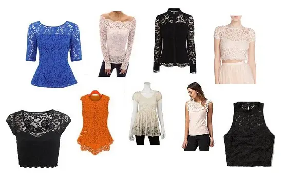 20 Designs of Lace Tops for Women 2023