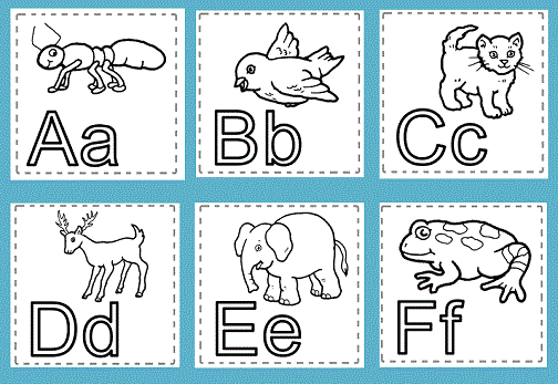 Alphabet Animals Coloring Page
