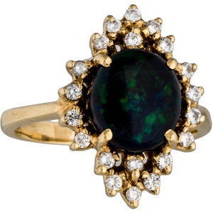 Black opal Ring