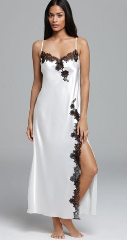 Black and White Lace Night Gown