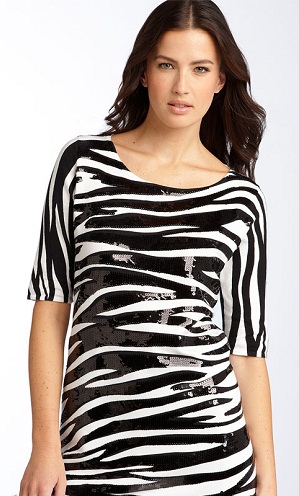Zebra Print Designer Tunic Tops