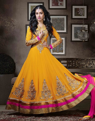 Orange and Pink Bollywood Salwar Suit