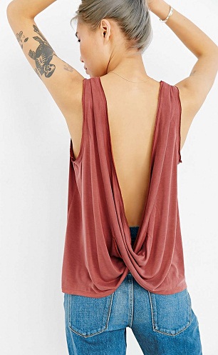 Open-Back Top 24S Women Clothing Tops Backless Tops 