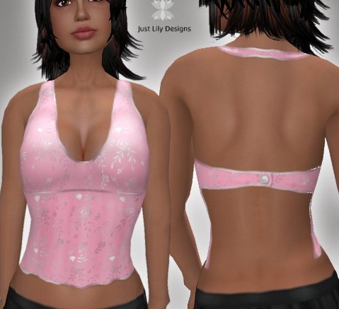 The short Pink Backless Top